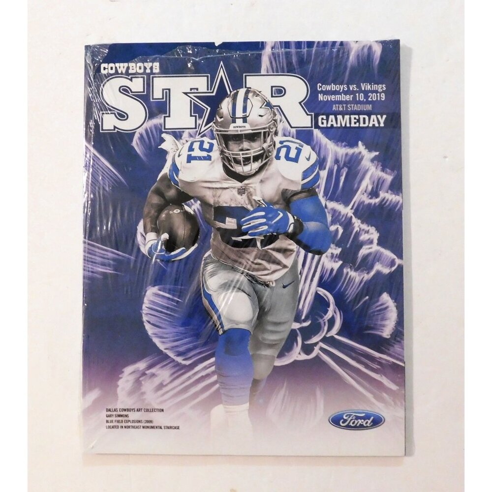 Dallas Cowboys Star Gameday Program Ezekiel Elliott Vikings 11/10/19 Sealed